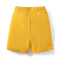 Babyhug Single Jersey Knit Half Sleeves Striped Shirts & Shorts Set With Bunny Print -  Blue & Yellow