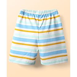 Babyhug Cotton Knit Striped & Pineapple Printed Shorts Pack of 3 - Multicolor