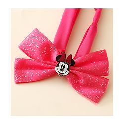 Babyhug Disney Headband With Minnie Mouse Bow Applique Free Size - Fuchsia