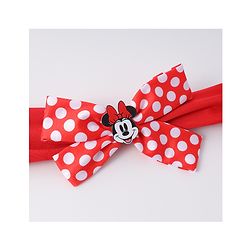 Babyhug Disney Free Size Headbands With Minnie Mouse Polka Dots Bow Applique - Red