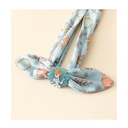 Babyhug Disney Free Size Headbands With Disney Princess Print Cinderella Bow Applique Pack of 2 - Pink & Blue
