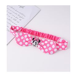 Babyhug Disney Headband With Minnie Mouse Bow Applique Free Size - Pink