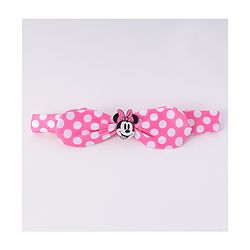 Babyhug Disney Headband With Minnie Mouse Bow Applique Free Size - Pink