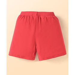 Babyhug Cotton Single Jersey Knit Striped Shorts With Ball Print Pack of 3 - Red & Blue