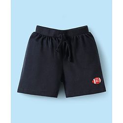 Babyhug 100% Cotton Single Jersey Knit Shorts with Stripes & Sport Theme Print Pack of 3 - Grey & Black