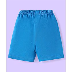 Babyhug Cotton Knit Knee Length Striped & Lion Printed Shorts Pack of 3 - Blue White & Light Blue