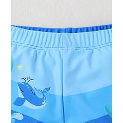 Babyhug Swimming Trunk With Dino Print - Blue