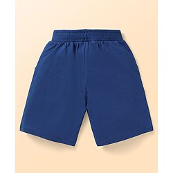 Babyhug Disney Single Jersey Knit Half Sleeves Shorts Night Suit with Mickey Mouse Graphics - Blue & White