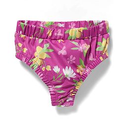 Babyhug Sleeveless Water Repellent Two Piece Swimsuit with Floral Print - Pink