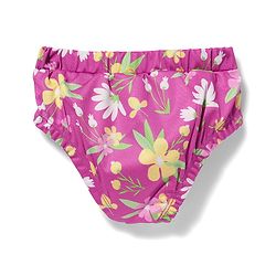 Babyhug Sleeveless Water Repellent Two Piece Swimsuit with Floral Print - Pink
