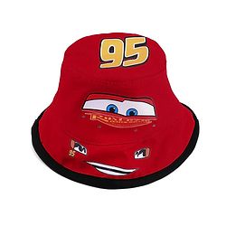 Babyhug Disney Cotton Woven Summer Cap With Cars Graphics Red - Diameter 21 cm