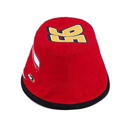 Babyhug Disney Cotton Woven Summer Cap With Cars Graphics Red - Diameter 21 cm