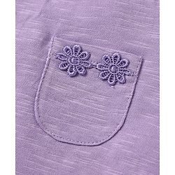 Babyhug Cotton Knit Half Sleeves T-Shirts with Floral Embroidery Pack of 3 - Pink Lilac & Limegreen