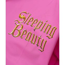 Babyhug Full Sleeves Below Knee Length Raincoat With Sleeping Beauty Print - Pink