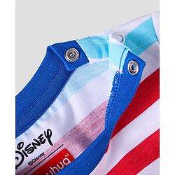 Babyhug Disney Single Jersey Knit Full Sleeves Night Suit With Winnie The Pooh Graphic - Blue Red & Light Blue