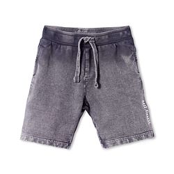 Babyhug Cotton Knit Mid Thigh Length Shorts with Text Print - Grey