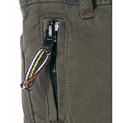 Babyhug Cotton Lycra Woven Full Length Solid Trouser With Stretch - Olive