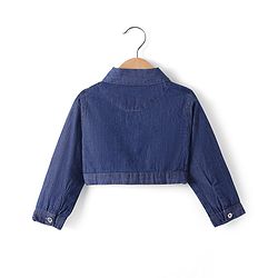 Babyhug Cotton Woven Checkered Frock & Full Sleeves Jacket with Floral Embroidery - Blue