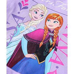 Babyhug Disney Single Jersey Knit Full Sleeves Night Suit With Frozen Elsa & Anna Graphic - Purple
