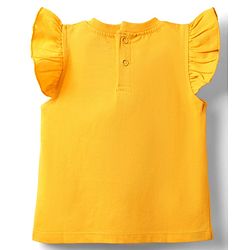Babyhug Disney Single Jersey Knit  Sleeveless T-Shirt With Frock & Minnie & Friends Graphic & Frill Detailing - Pink