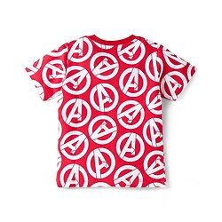 Babyhug Marvel Single Jersey Knit Half Sleeves  T-Shirts With Foil Print Avenger Graphics Pack Of 3 - Red Black & Yellow