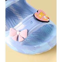 Cute Walk by Babyhug Clogs With Bow & Heart Applique - Blue