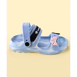 Cute Walk by Babyhug Clogs With Bow & Heart Applique - Blue