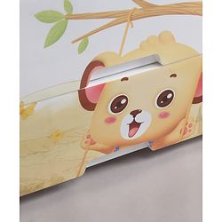 Babyhug 3 Layers High Density Plastic Storage Cabinet Teddy Print With Wheels - White