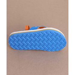 Cute Walk by Babyhug Jungle Theme Printed Flip Flops with Back Strap - Blue