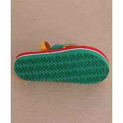 Cute Walk by Babyhug Flip Flops with Back Strap & Crocodile Print - Red
