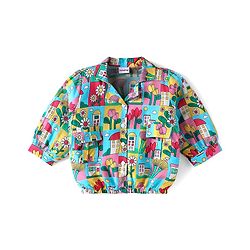 Babyhug Rayon Woven Full Sleeves Co-ords Top & Trouser Set with Floral Print - Multicolor