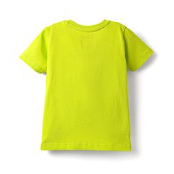 Babyhug Disney Single Jersey Knit Half Sleeves Shorts Night Suit With Mickey Mouse Graphic - White & Limegreen