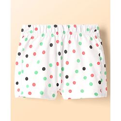 Babyhug Single Jersey Knit Half Sleeves Night Suit With Duck & Polka Dot Print - Mint & White