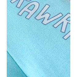 Babyhug Interlock Knit Full Length Bootie Leggings with Stripes & Dino Print Pack of 3 - Light Blue & White