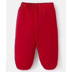 Babyhug Cotton Interlock Knit Full Length Bootie Leggings  with Cub & Boat Print Pack of 3 -Dark Red & Sky Blue