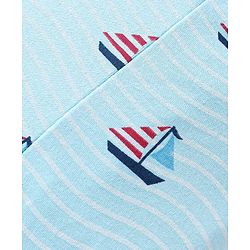 Babyhug Cotton Interlock Knit Full Length Bootie Leggings  with Cub & Boat Print Pack of 3 -Dark Red & Sky Blue