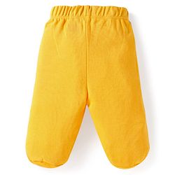 Babyhug Interlock Knit Bootie Leggings With Polka Dot & Unicorn Print Pack of 3 - Yellow Dark Pink & Light Blue