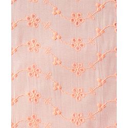 Babyhug Cotton Woven Full Sleeves Kurta Pyjama Set With Schiffli Embroidery - Light Orange