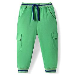 Babyhug Cotton Looper Knit Full Length Lounge Pant Text Print - Blue