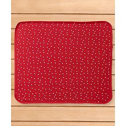 Babyhug Cotton Terry Woven Bath Towel With Heart Print L 76 x B 76 cm - Red