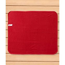 Babyhug Cotton Terry Woven Bath Towel With Heart Print L 76 x B 76 cm - Red