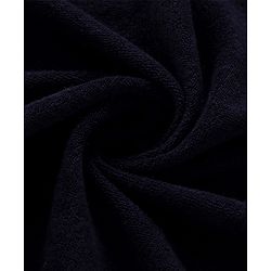 Babyhug Terry Cotton Knit Hooded Towel with Dolphin Patch L 76 x B 76 cm - Navy Blue