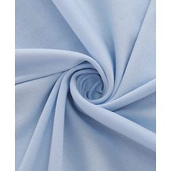 Babyhug Cotton Interlock Knit Hooded Towel with Hippo Print L 76.2 x B 76.2 cm - Light Blue