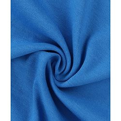 Babyhug Cotton Interlock Knit Hooded Towel with Hippo Print L 76.2 x B 76.2 cm - Light Blue