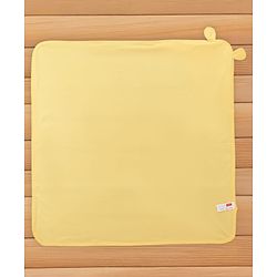 Babyhug Cotton Interlock Knit Hooded Towel with Bee Print L 76.2 x B 76.2 cm - Orange