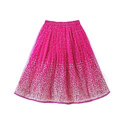 Babyhug Woven Sleeveless Lehenga Choli Set And Dupatta With Sequinned Embroidery & Lace Detailing - Dark Pink