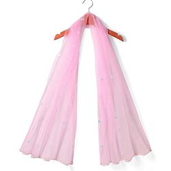 Babyhug Woven Sleeveless Floral Sequenced Embroidered Choli Lehenga Set With Dupatta - Pink