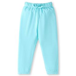 Babyhug Cotton Jersey Knit Full Length Solid Lounge Pants Pack of 3 - Pink Light & Aqua Blue