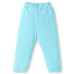 Babyhug Cotton Jersey Knit Full Length Solid Lounge Pants Pack of 3 - Pink Light & Aqua Blue