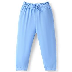 Babyhug Cotton Jersey Knit Full Length Solid Lounge Pants Pack of 3 - Pink Light & Aqua Blue